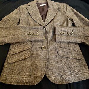 Vince Classic Plaid Blazer Jacket - Excellent Condition Size 6